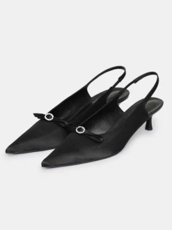 Frauen Source Unknown Schuhe & Taschen<Sifua Slingback-Sandalen Mit Vorderer Schnalle, Schwarz