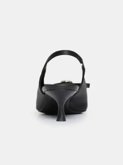 Frauen Source Unknown Schuhe & Taschen<Sifua Slingback-Sandalen Mit Vorderer Schnalle, Schwarz