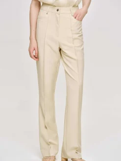Frauen Source Unknown Kleidung<Slim-Faltenhose, Butter