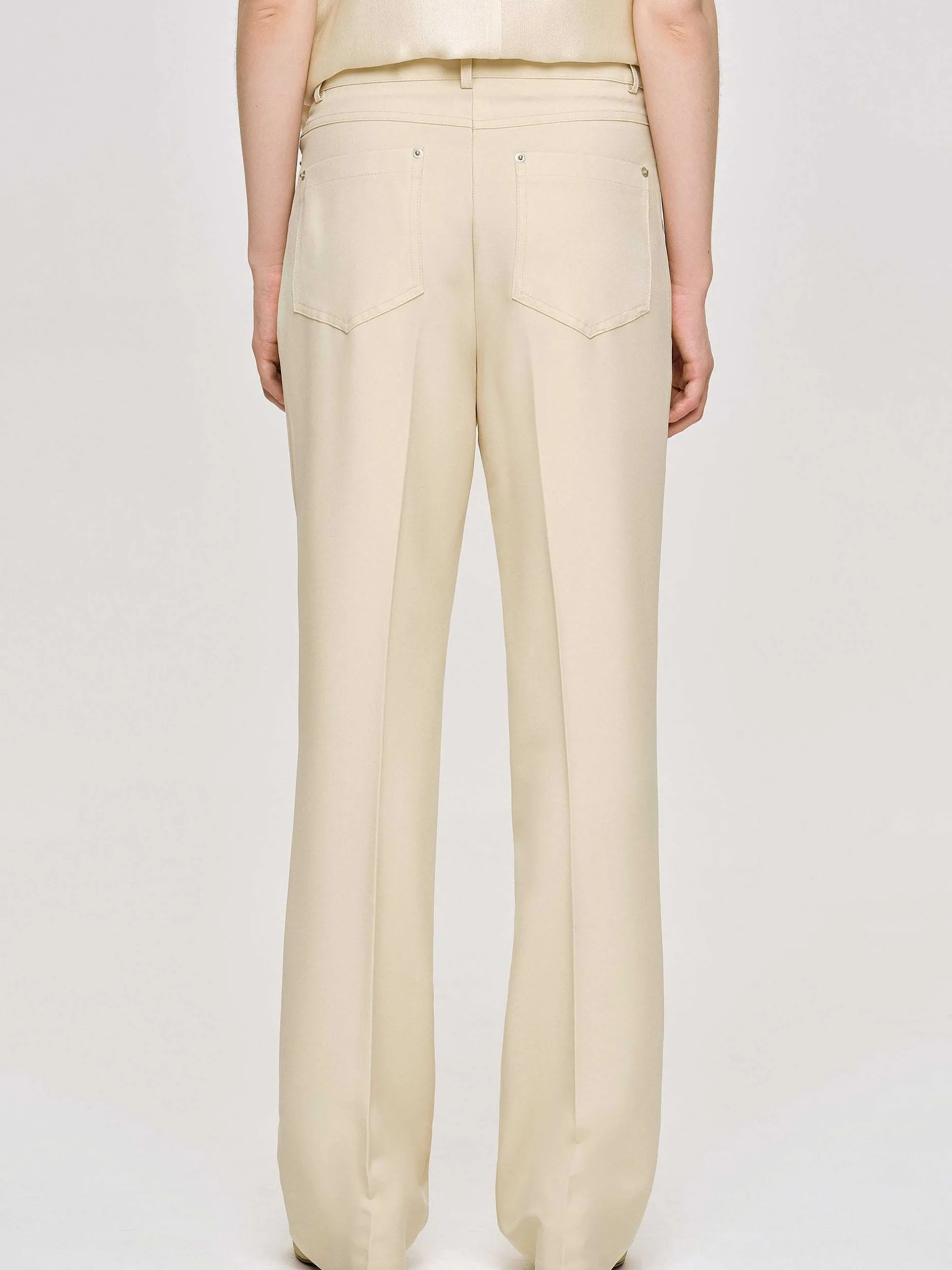Frauen Source Unknown Kleidung<Slim-Faltenhose, Butter