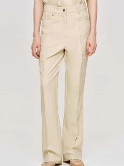 Frauen Source Unknown Kleidung<Slim-Faltenhose, Butter