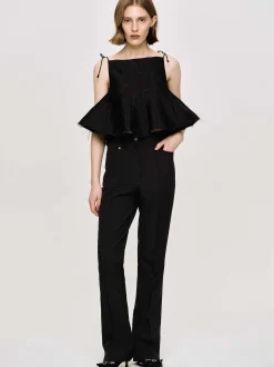 Frauen Source Unknown Unterteile<Slim-Hose Mit Bugelfalte, Schwarz