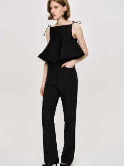 Frauen Source Unknown Unterteile<Slim-Hose Mit Bugelfalte, Schwarz