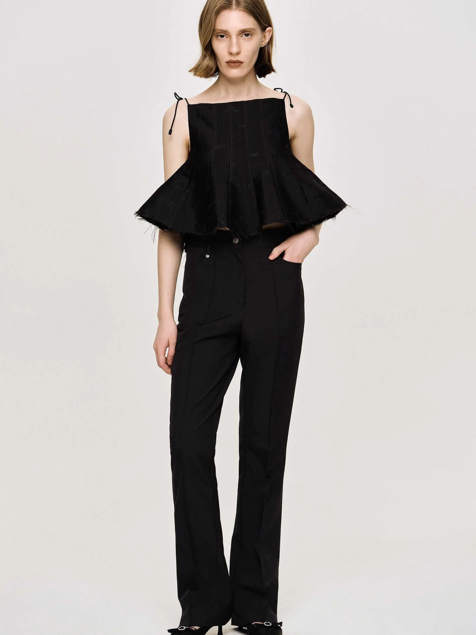 Frauen Source Unknown Kleidung<Slim-Hose Mit Bugelfalte, Schwarz