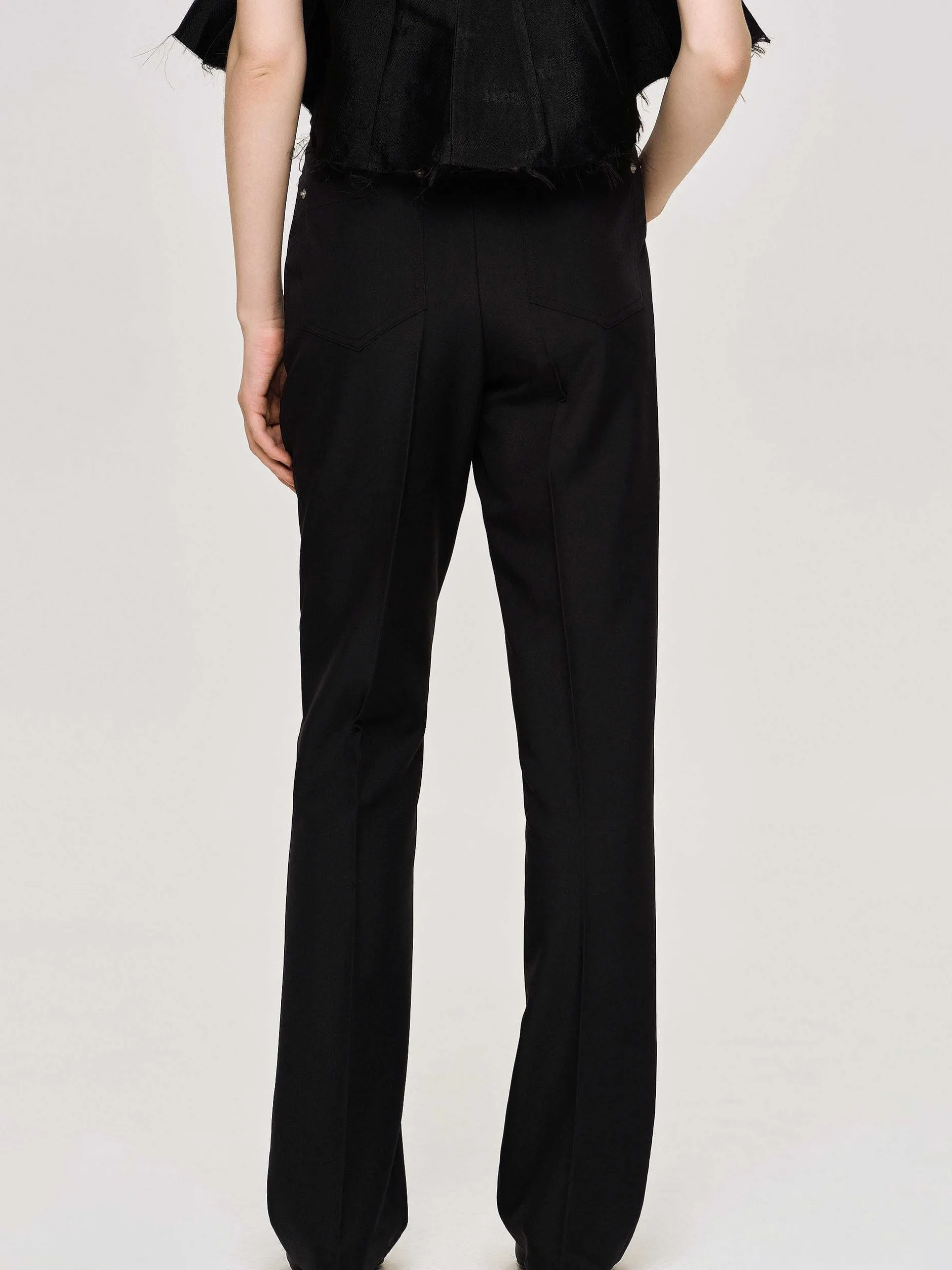Frauen Source Unknown Kleidung<Slim-Hose Mit Bugelfalte, Schwarz