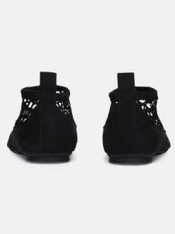 Frauen Source Unknown Schuhe & Taschen<Sock Flat Mesh Ballerina, Schwarz