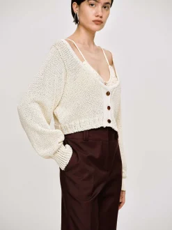 Frauen Source Unknown Kleidung<Strickpullover Mit U-Ausschnitt, Mandel