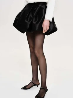 Frauen Source Unknown Kleidung<Suki Bubble Hem Minirock, Schwarz