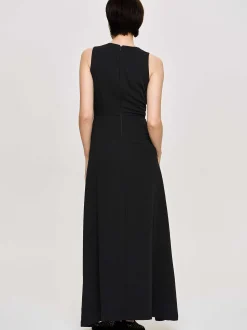 Frauen Source Unknown Kleider<Tailliertes Maxikleid, Schwarz