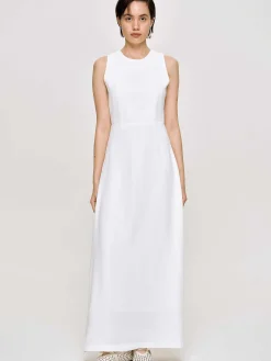 Frauen Source Unknown Kleidung<Tailliertes Maxikleid, Weis