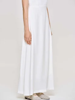 Frauen Source Unknown Kleidung<Tailliertes Maxikleid, Weis