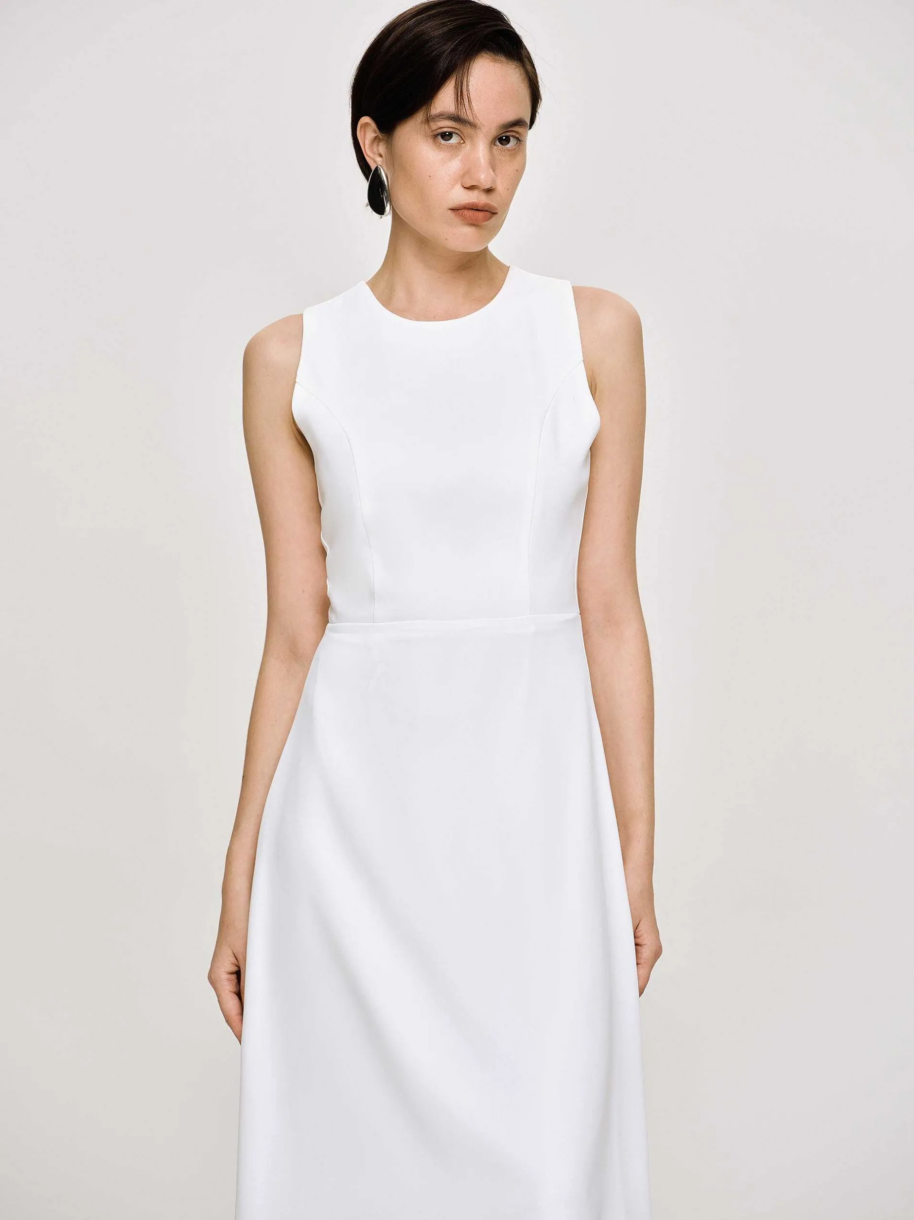 Frauen Source Unknown Kleider<Tailliertes Maxikleid, Weis