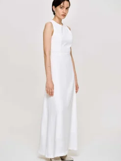 Frauen Source Unknown Kleider<Tailliertes Maxikleid, Weis