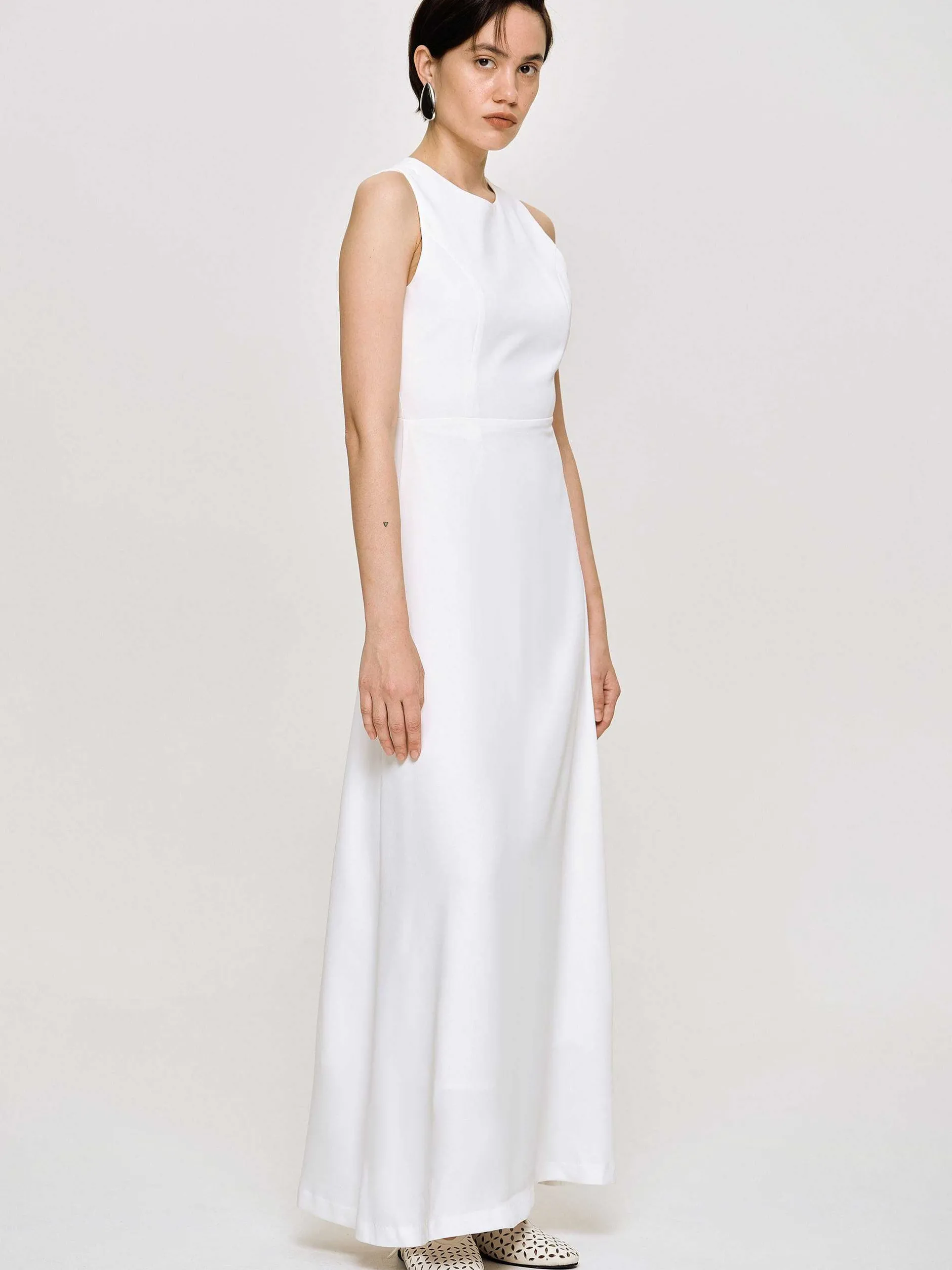 Frauen Source Unknown Kleider<Tailliertes Maxikleid, Weis