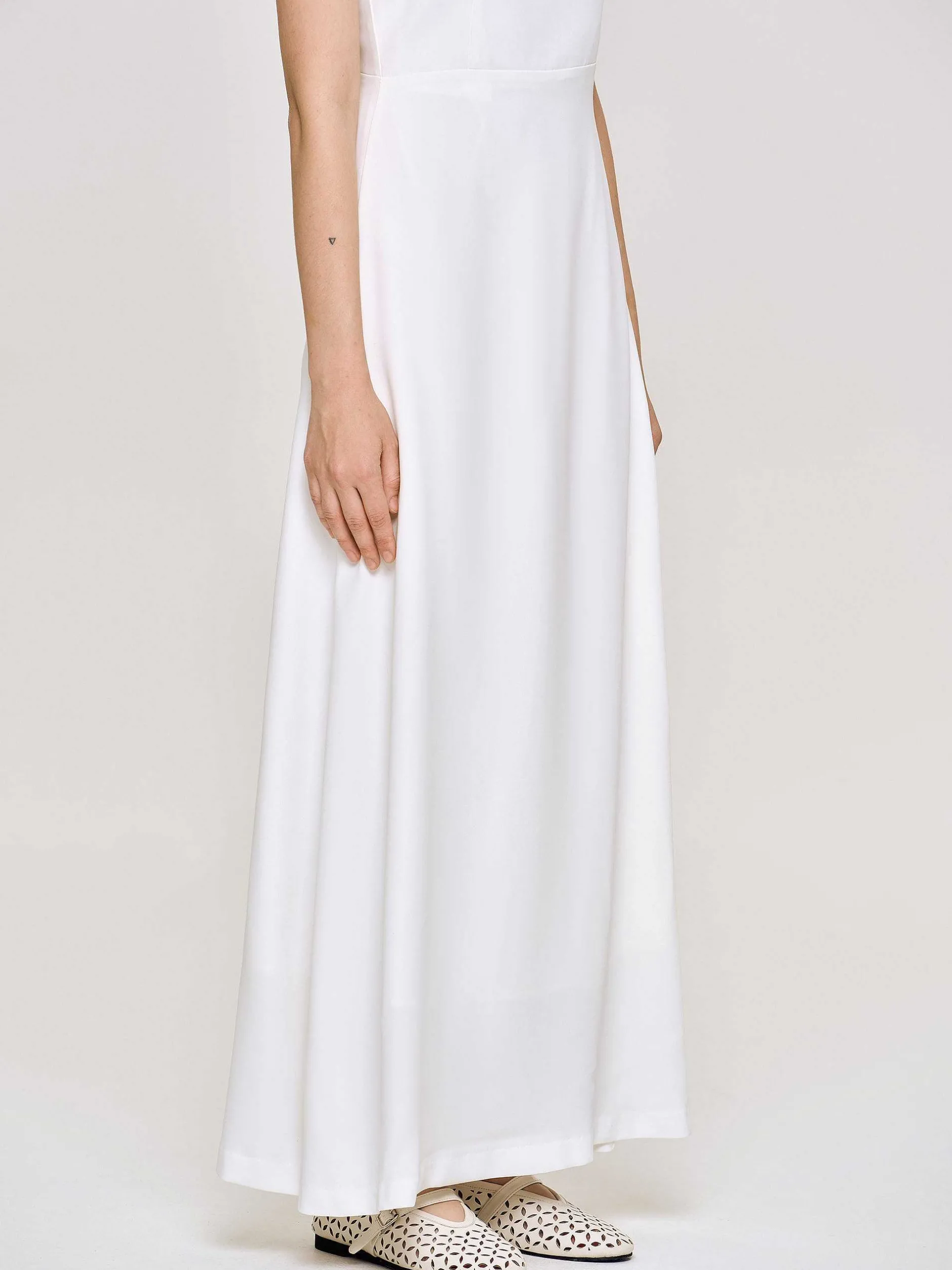Frauen Source Unknown Kleider<Tailliertes Maxikleid, Weis