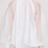 Frauen Source Unknown Zubehör<Transparente Ballonbluse, Weis