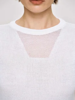 Frauen Source Unknown Kleidung<Transparenter Armelstrick, Weis
