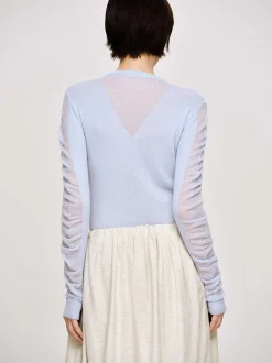 Frauen Source Unknown Kleidung<Transparenter Armelstrick, Himmelblau