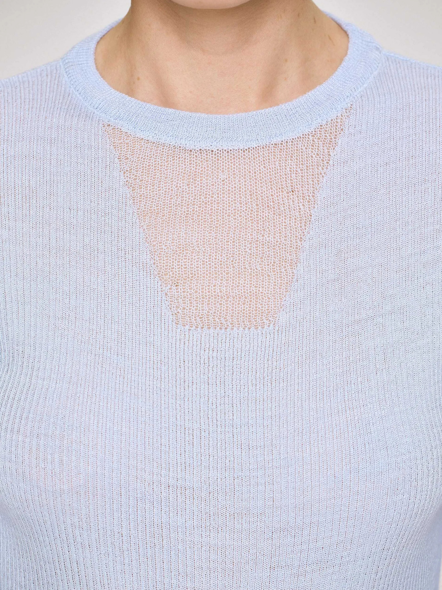 Frauen Source Unknown Kleidung<Transparenter Armelstrick, Himmelblau