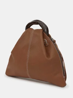 Frauen Source Unknown Schuhe & Taschen<Triangel-Tasche Aus Kalbsleder, Brunett