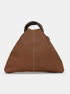 Frauen Source Unknown Schuhe & Taschen<Triangel-Tasche Aus Kalbsleder, Brunett
