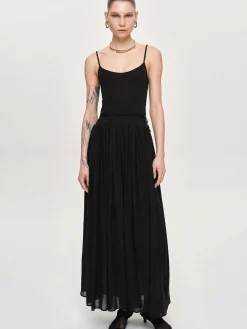 Frauen Source Unknown Zubehör<Tull-Slipkleid, Schwarz