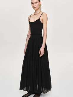 Frauen Source Unknown Zubehör<Tull-Slipkleid, Schwarz