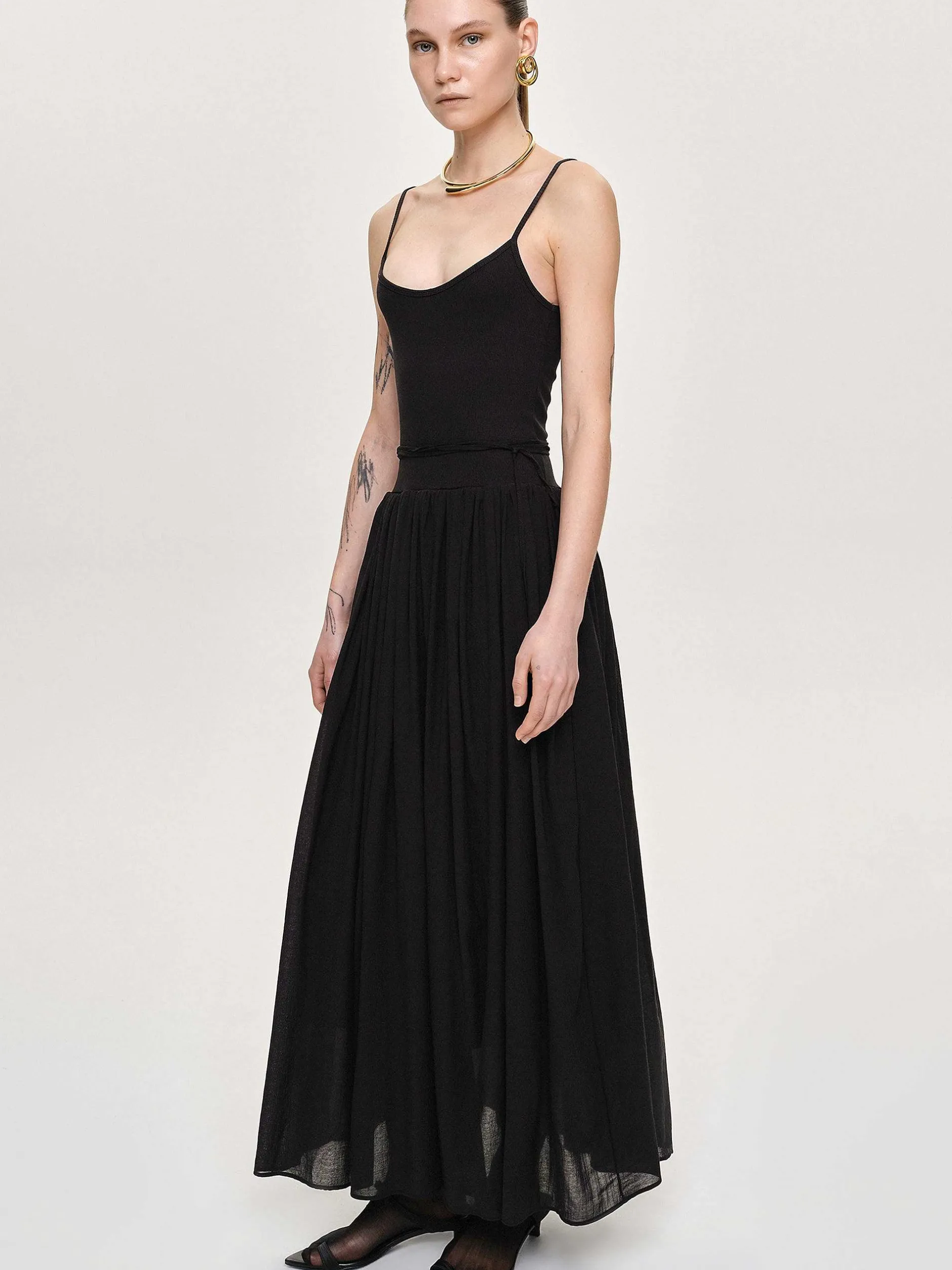 Frauen Source Unknown Zubehör<Tull-Slipkleid, Schwarz
