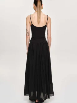 Frauen Source Unknown Zubehör<Tull-Slipkleid, Schwarz