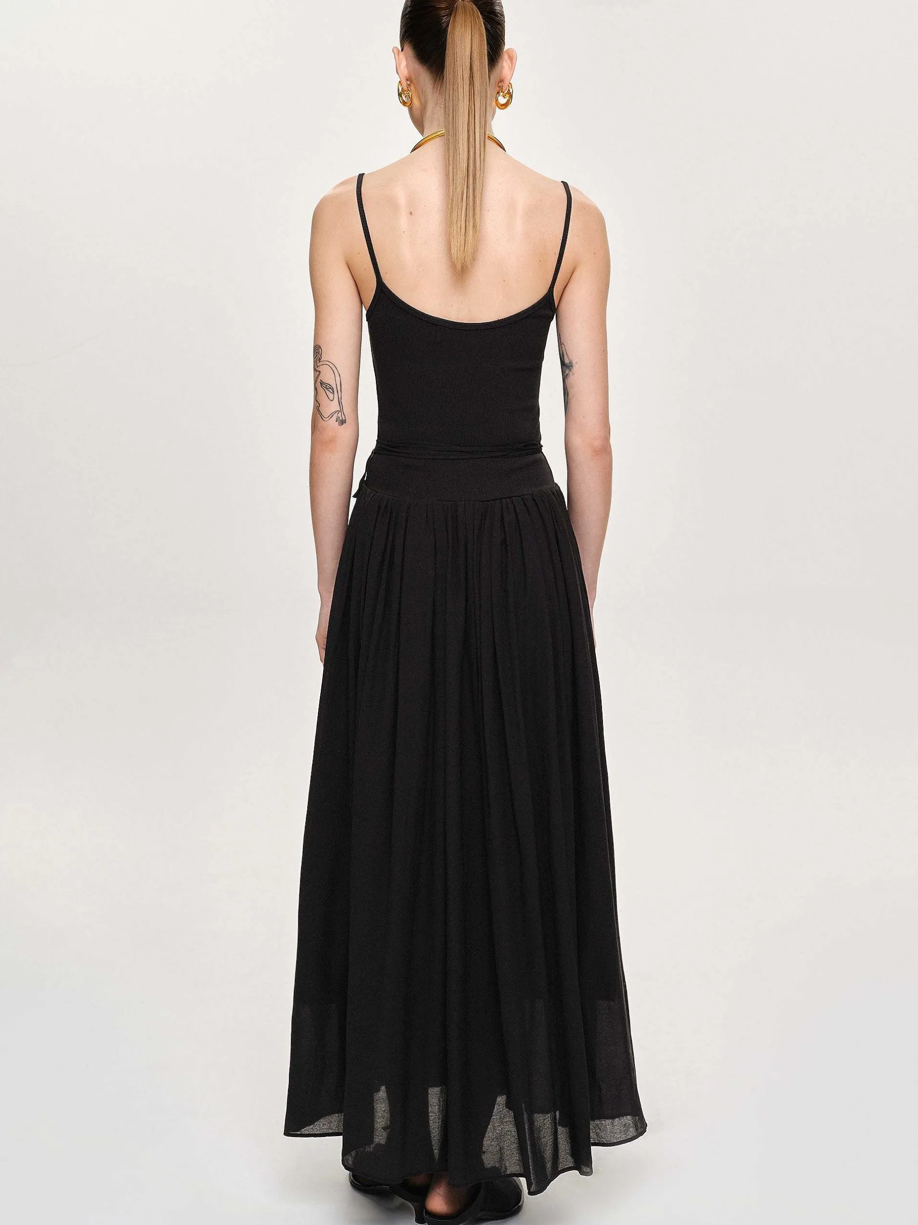 Frauen Source Unknown Zubehör<Tull-Slipkleid, Schwarz