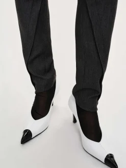 Frauen Source Unknown Unterteile<Tyia Schragschnitt-Slim-Hose, Dunkle Anthrazit