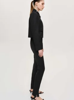 Frauen Source Unknown Unterteile<Tyia Schragschnitt-Slim-Hose, Schwarz