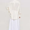 Frauen Source Unknown Zubehör<Ubergroses Button-Down-Hemd Aus Pointelle-Baumwolle,