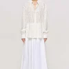 Frauen Source Unknown Zubehör<Ubergroses Button-Down-Hemd Aus Pointelle-Baumwolle,