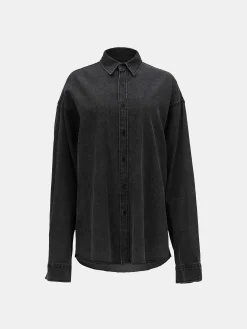 Frauen Source Unknown Zubehör<Unisex-Jeanshemd, Schwarz Gewaschen