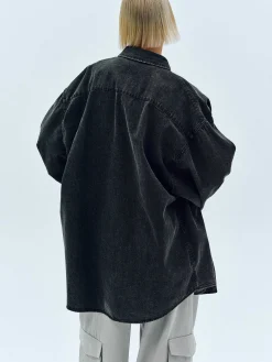 Frauen Source Unknown Zubehör<Unisex-Jeanshemd, Schwarz Gewaschen