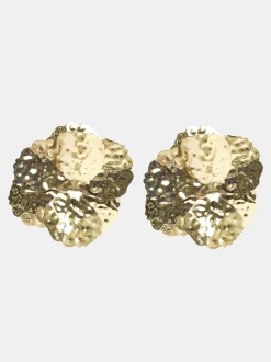 Frauen Source Unknown Kleidung<Unregelmasige Blutenblatt-Ohrringe, Gold