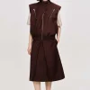 Frauen Source Unknown Zubehör<Vielseitige Weste Mit Reisverschluss, Black Cherry