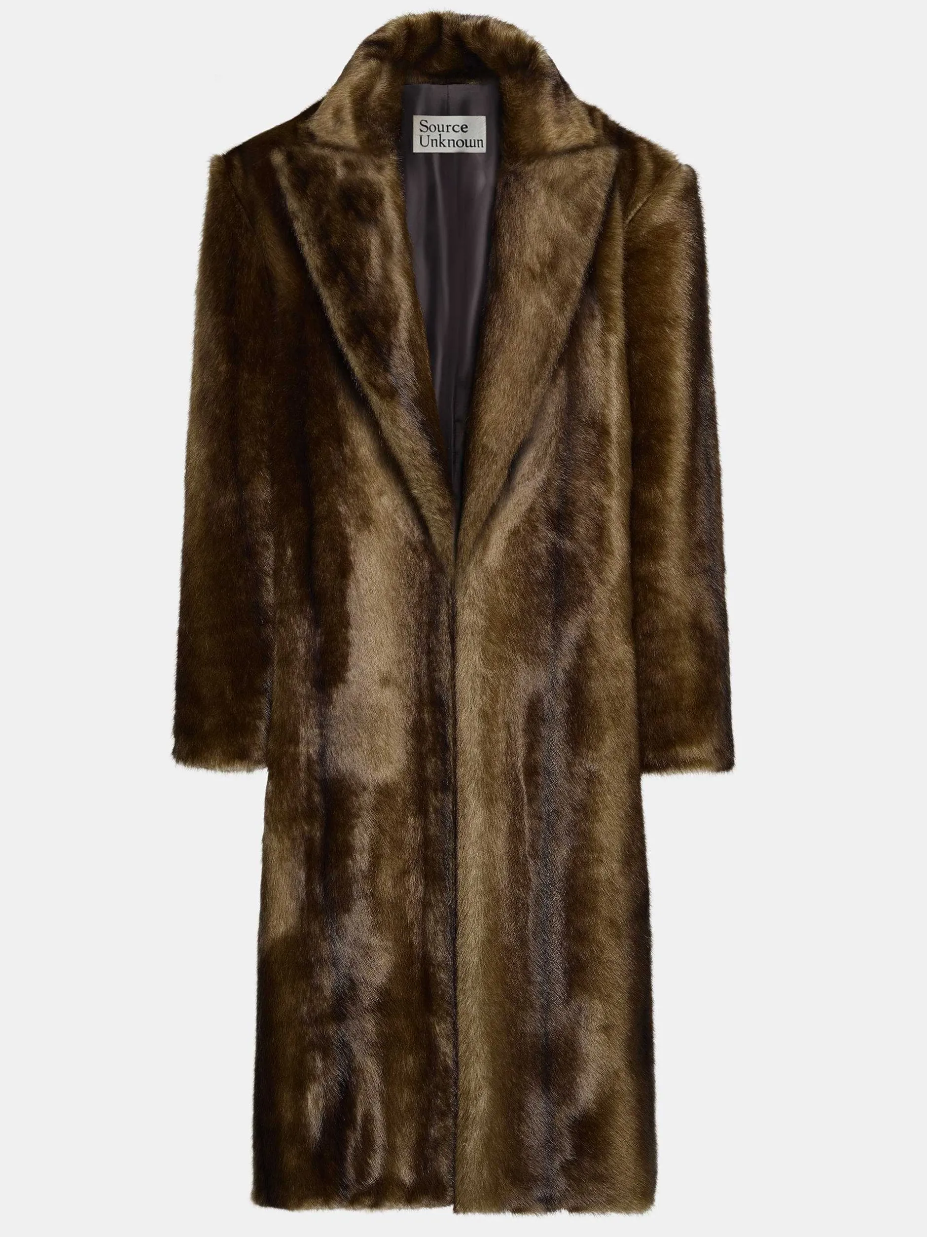 Frauen Source Unknown Oberbekleidung<Wallis Fur Ubergroser Opa-Mantel, Espresso