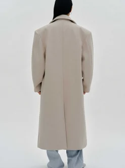 Frauen Source Unknown Oberbekleidung<Wallis Ubergroser Opa-Mantel, Beige