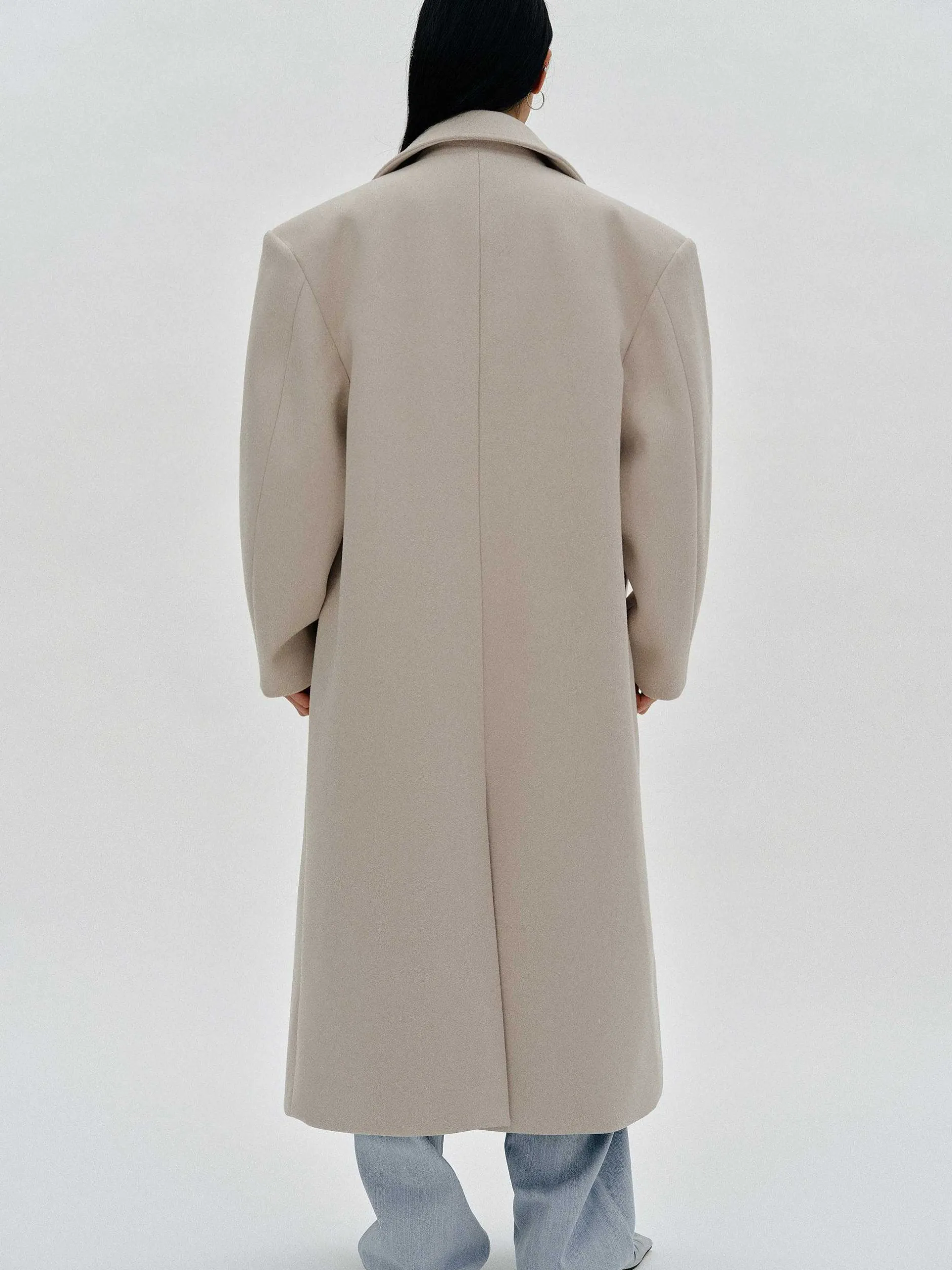 Frauen Source Unknown Oberbekleidung<Wallis Ubergroser Opa-Mantel, Beige