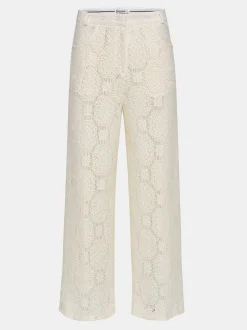 Frauen Source Unknown Kleidung<Weite Hakelhose Sevilla, Ecru