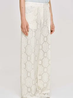 Frauen Source Unknown Kleidung<Weite Hakelhose Sevilla, Ecru