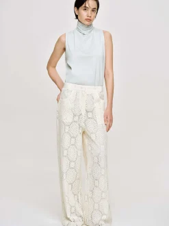 Frauen Source Unknown Kleidung<Weite Hakelhose Sevilla, Ecru