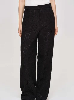 Frauen Source Unknown Kleidung<Weite Hakelhose Sevilla, Schwarz