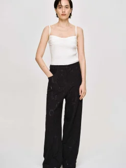 Frauen Source Unknown Kleidung<Weite Hakelhose Sevilla, Schwarz