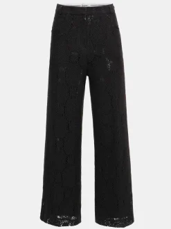 Frauen Source Unknown Kleidung<Weite Hakelhose Sevilla, Schwarz