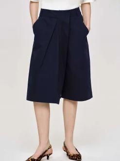 Frauen Source Unknown Kleidung<Wickelshorts Aus Baumwolle, Marineblau