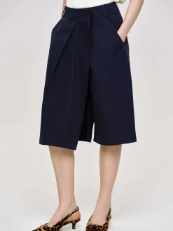 Frauen Source Unknown Kleidung<Wickelshorts Aus Baumwolle, Marineblau