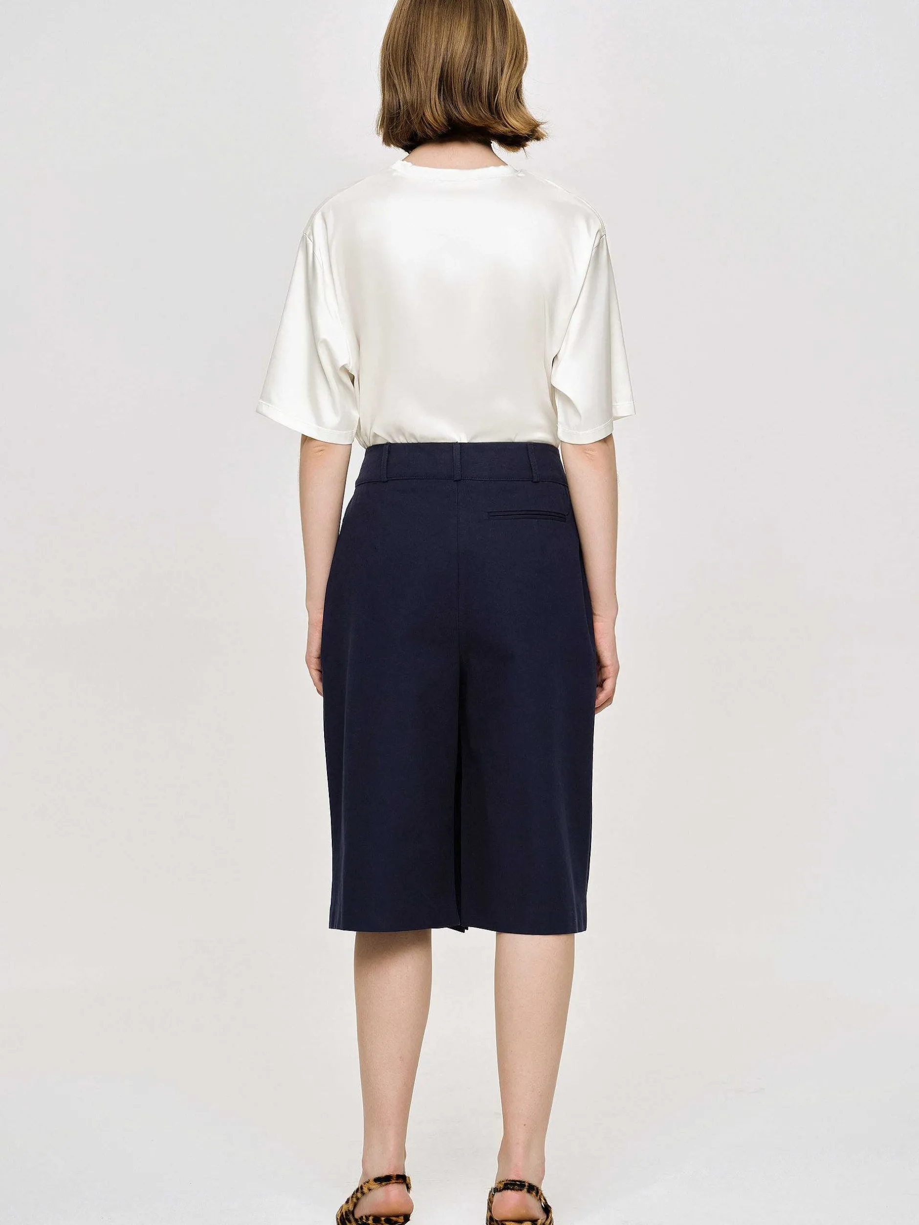 Frauen Source Unknown Kleidung<Wickelshorts Aus Baumwolle, Marineblau